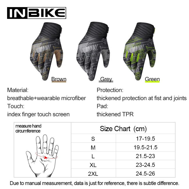 INBIKE Full Finger Motorcycle Gloves Breathable Men's Motocross Shockproof Sport Cycling Bike Racing Motorbike | Автомобили и