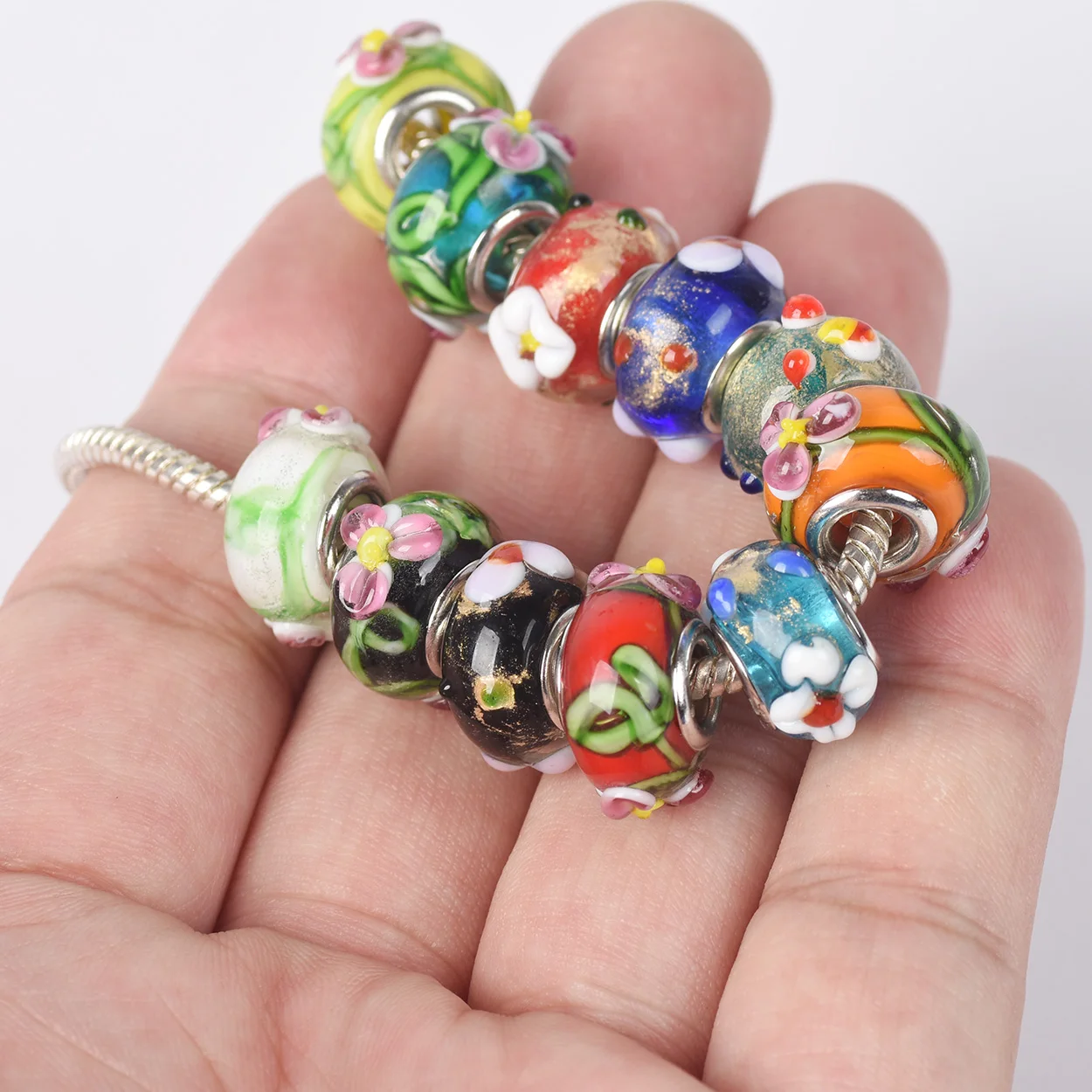 5 шт. бусины из муранского стекла 15 Х9 мм | Украшения и аксессуары