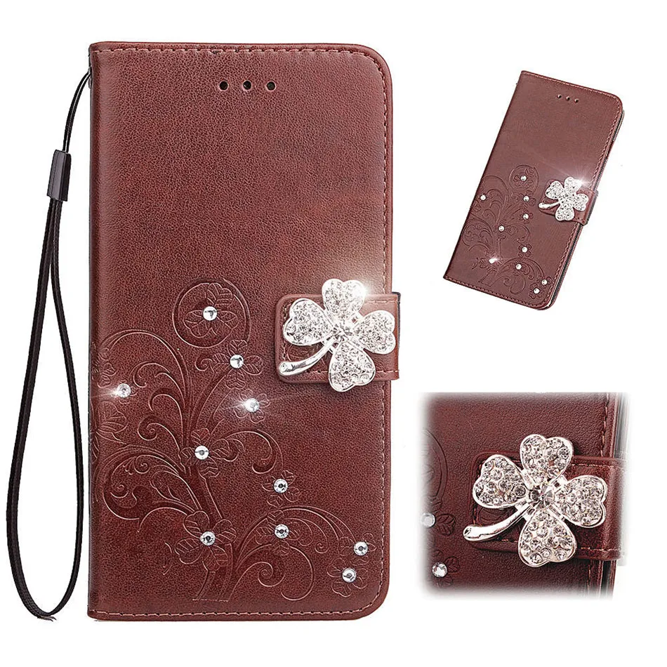 

Diamond clover Suitable For Sumsung A2Core A20E S10 5G A80 J4Core S10Plus S10E S10 Flap Leather Shell Phone cases