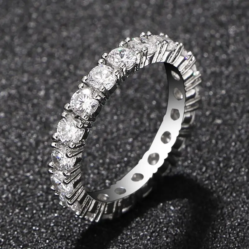 

2019 Silver Color Zircon Rings For Women High Quality Wedding Engagement Ring Fashion Luxury Charm Female Jewelry Gift Wholesale