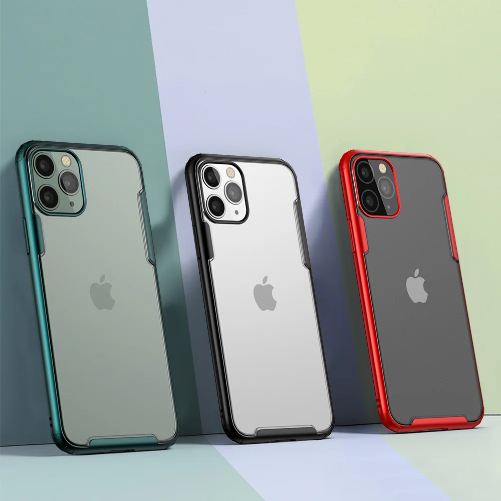 Чехол для Apple iPhone 11Pro мягкий силиконовый Жесткий PC матовый прозрачный