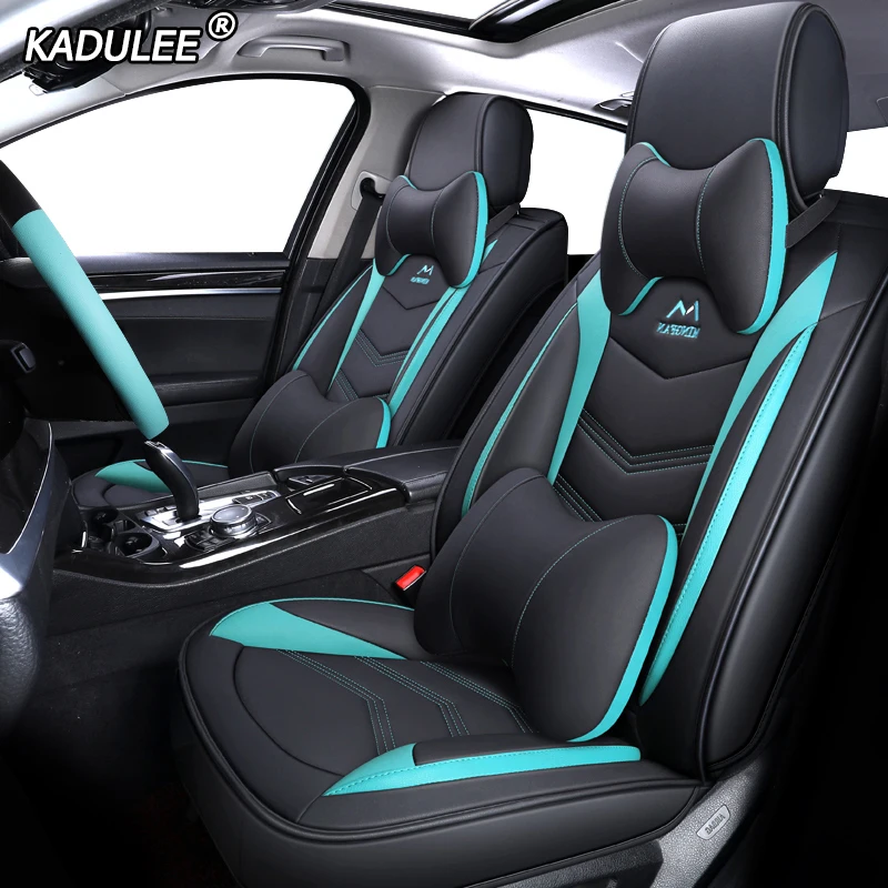 Кожаные чехлы KADULEE на автомобильные сиденья для nissan almera classic g15 n16 juke x trail t31 t30 qashqai