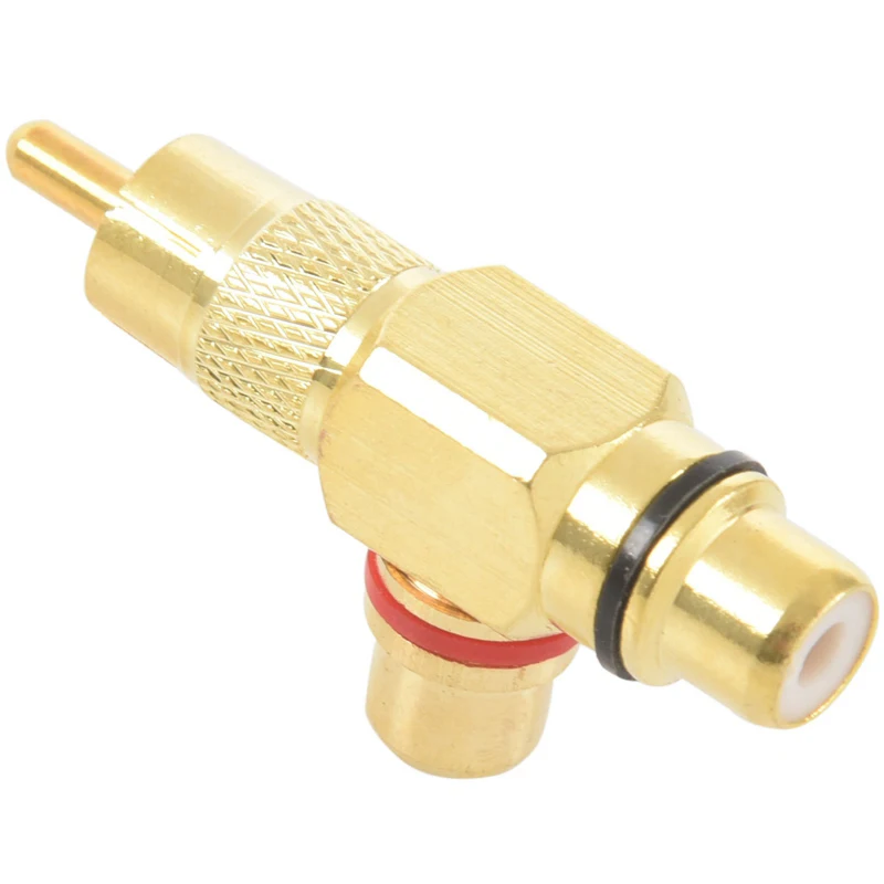 2 шт. позолоченный 1 Мужской Женский RCA сплиттер адаптер AV видео аудио|Соединители|