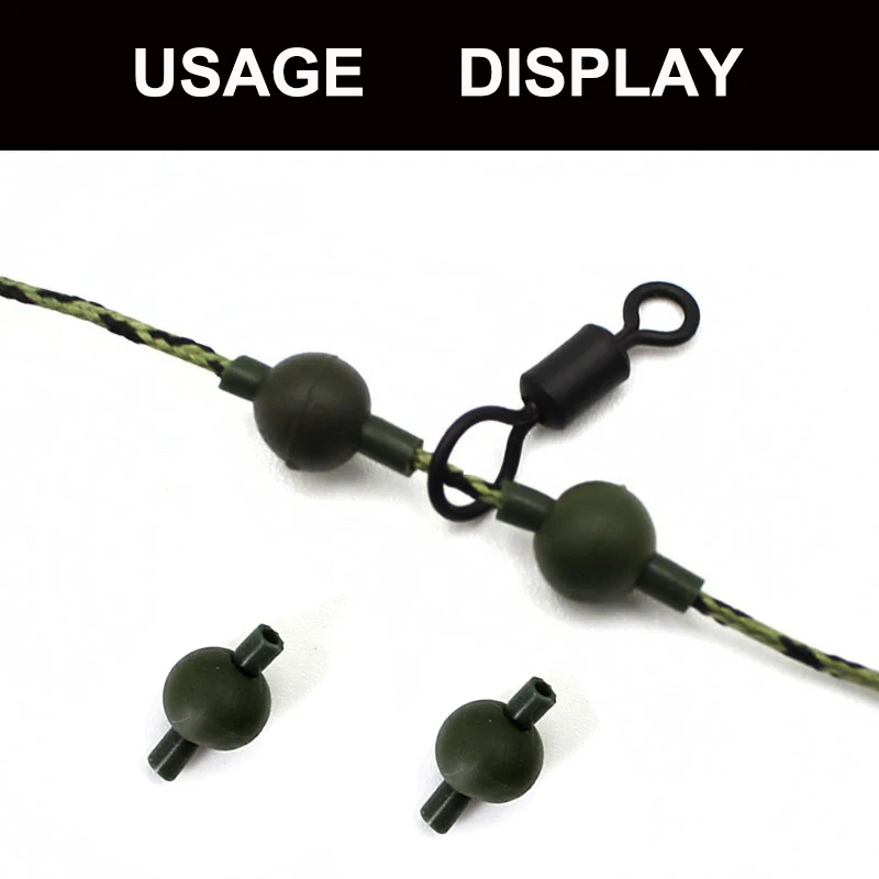 

100PCS Carp Fishing Tackle Kit Shock Beads Silicone Rig Tube Tubing Carp Fishing Hair Rig Heli Rig Material Accessories for Carp