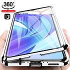 Чехол для xiaomi11 металлический бампер с поглощением на 360  Магнитный Флип Для xiaomi mi11 mi 11 ultra lite light pro двухсторонний стеклянный чехол