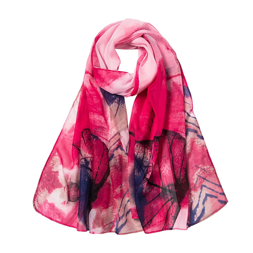 Fashion Women Leaves Printing Long Soft Wrap Scarf Ladies Shawl Scarves |