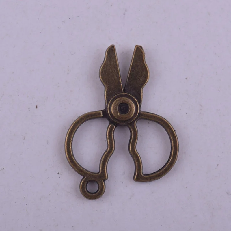 50 шт./лот подвеска Ножницы Античная бронза Сделай Сам Изготовление ювелирных