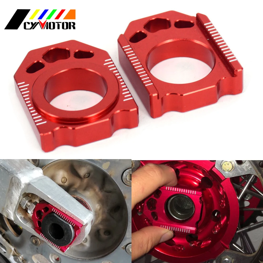 

Motorcycle CNC Rear Adjuster Block Chain For HONDA CR125R CR250R CR 125 250 R CRF250R CRF250X CRF450R CRF450X CRF450RX CRF 450