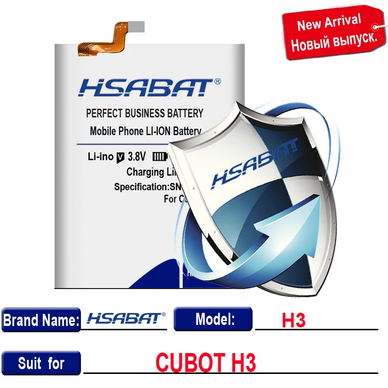 Аккумулятор HSABAT 6500 мАч для CUBOT MANITO/X6/NOTE S/Note Plus/Rainbow/P9/MAGIC/X15/R11/X18/H3/Dinosaur/MAX/S208 A S208A