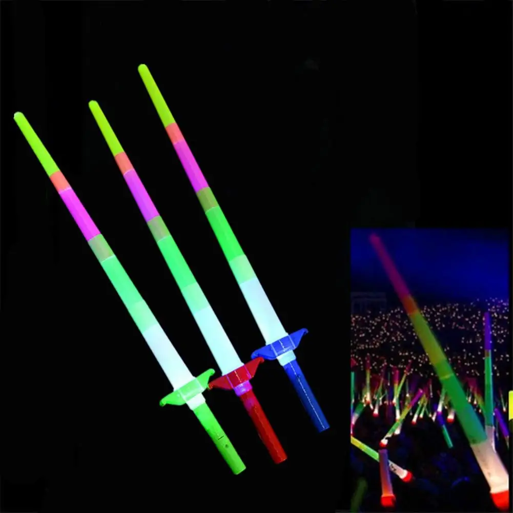 Выдвижной светодиодный светильник мигающее сияние палочки игрушки на палочках