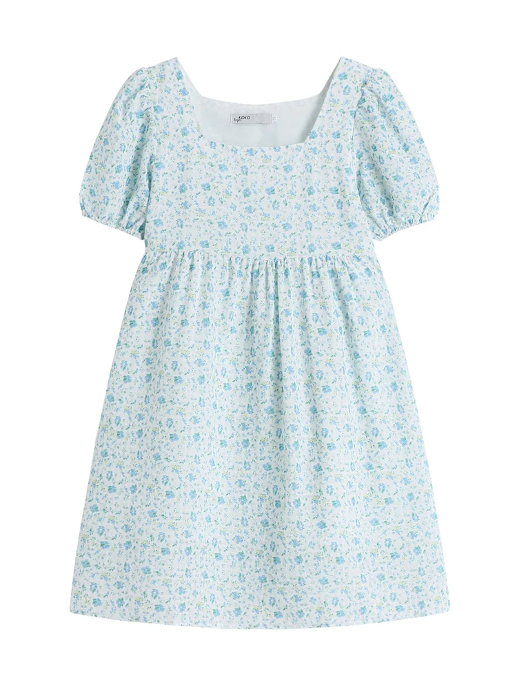 

Will flower show high dress their children in summer new French style restoring ancient ways v-neck temperament is pure and fres