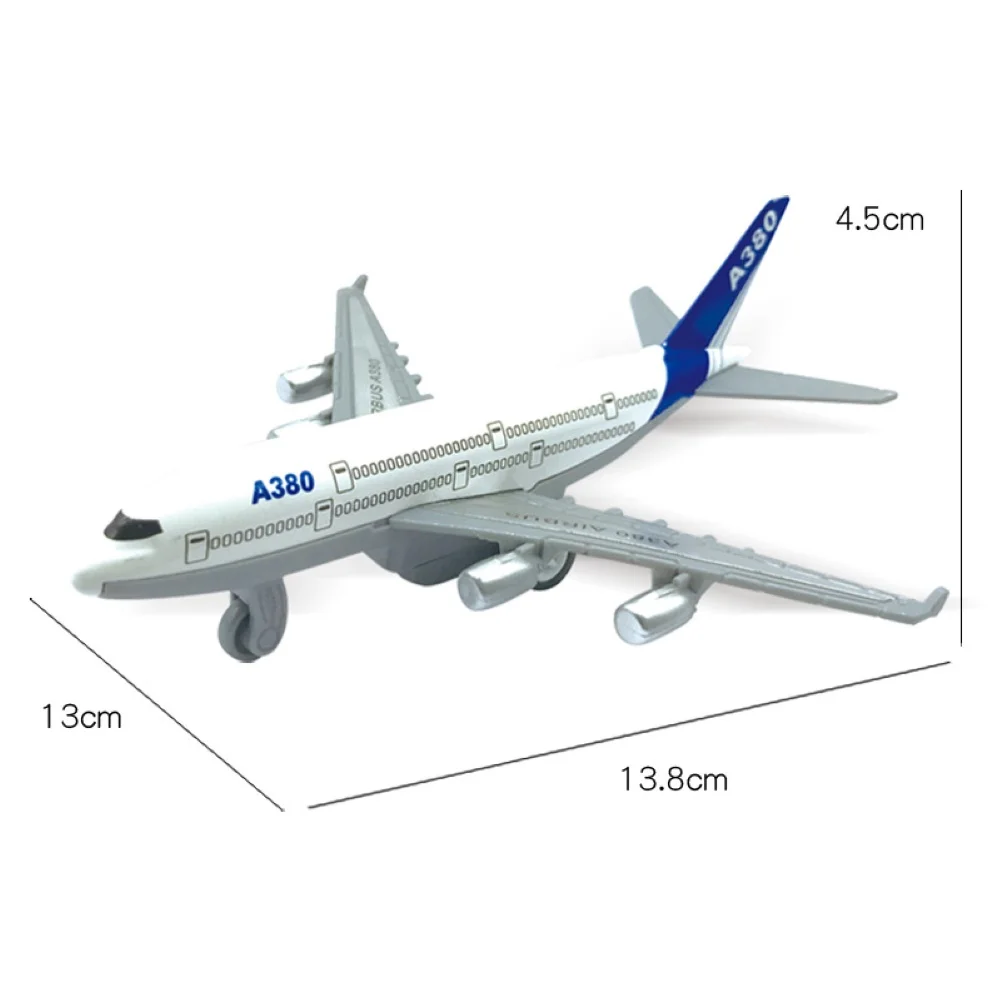 

2Pcs Mini Simulation 777 A380 Pull Back Aircraft Airplane Model Collectible Toy