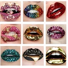 Картина 5d с изображением сексуальных губ, алмазная живопись, декор для комнаты, Картина на холсте, сделай сам, алмазная вышивка губ, полностью квадратная, круглая, алмазная вышивка для домашнего декора