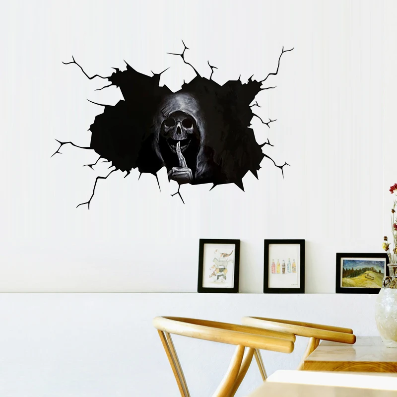 Наклейка Водонепроницаемая страшная наклейки с черепами поддельная наклейка на