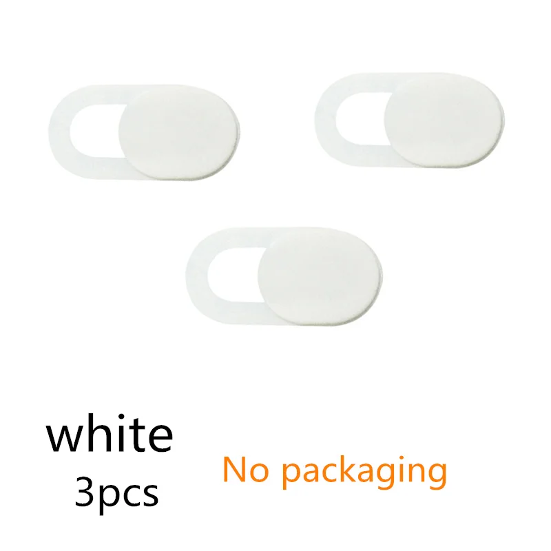 white 3pcs Крышка веб-камеры пластиковая Универсальная крышка камеры для веб-ноутбука iPhone ПК ноутбука Наклейка - Цвет: white 3pcs