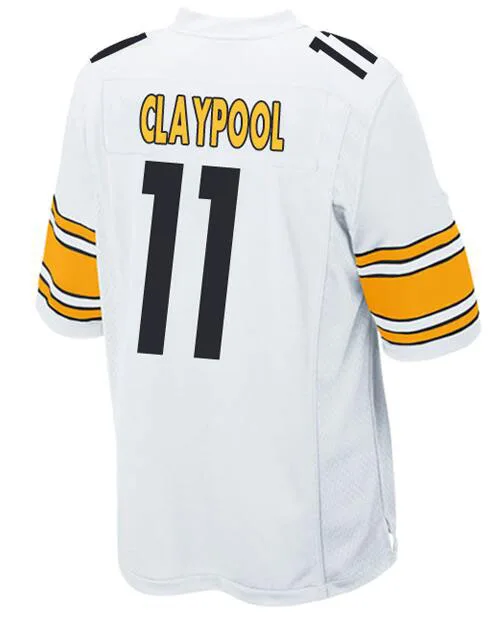 

embroidery American Jersey Chase Claypool Men Women Kid Youth White Pittsburgh Football Jersey