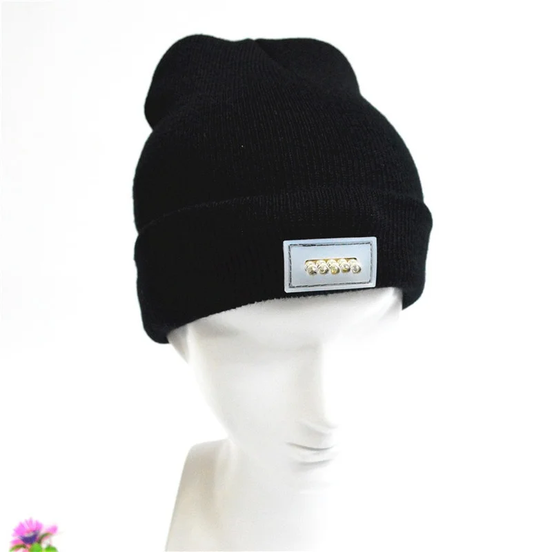 Головной убор со светодиодами портативная головная осветительная лампа Gopro Beanies Ночная Рыбалка Охота Кемпинг бег освещение Вязание шерстяное#734