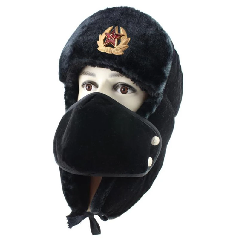 LA Новая мужская русская национальная эмблема Lei Feng зимняя шапка Авиатор уличная