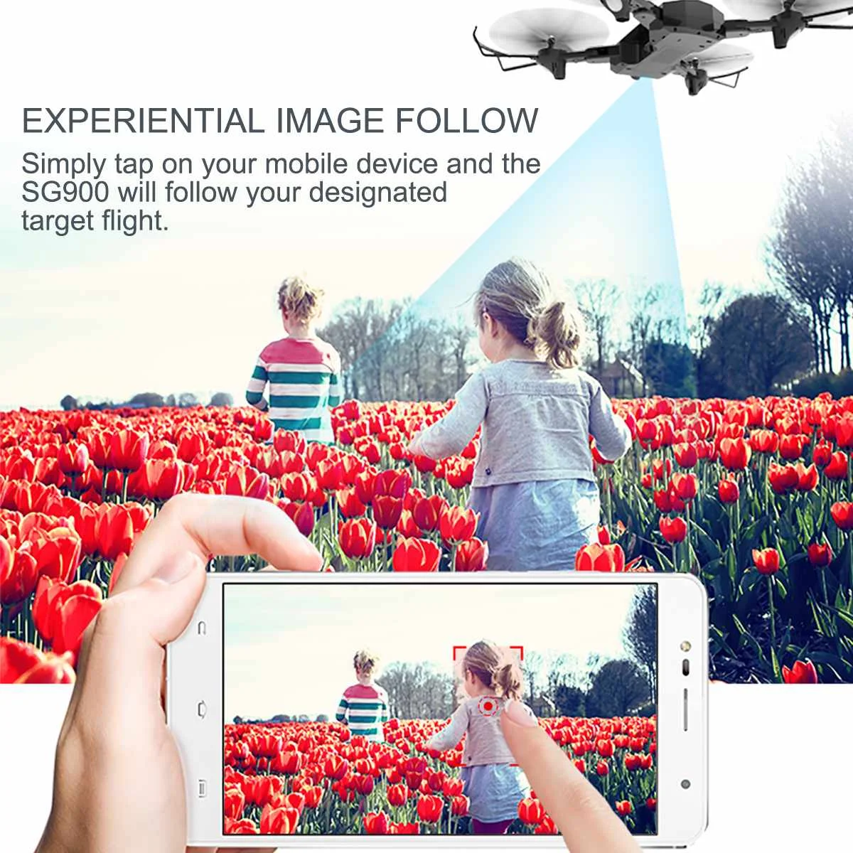 Складной Дрон SG900 с двойной камерой 4K селфи Wi Fi FPV широкоугольный оптический поток