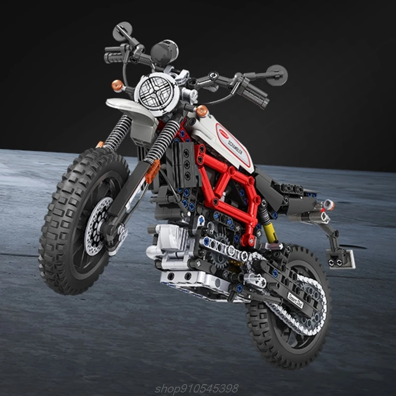 

High-drilled Education Assembly Motorcycle Kits, Motorbikes Construction Particles Set for Scooter Lovers M13 21 Dropshipping