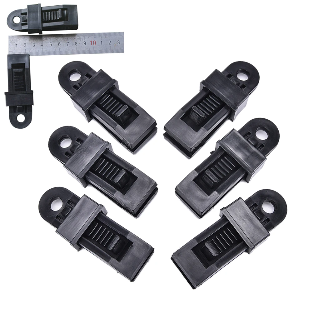 

6 PCS/Sets Tents Awning Wind Rope Clamp Awnings Outdoor Camping Plastic Clip Clip Tents Awning Accessories