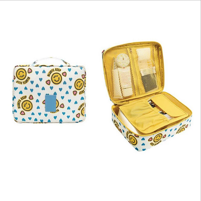 LITTHING Милая косметичка с вишней женская сумка для макияжа цветочным принтом