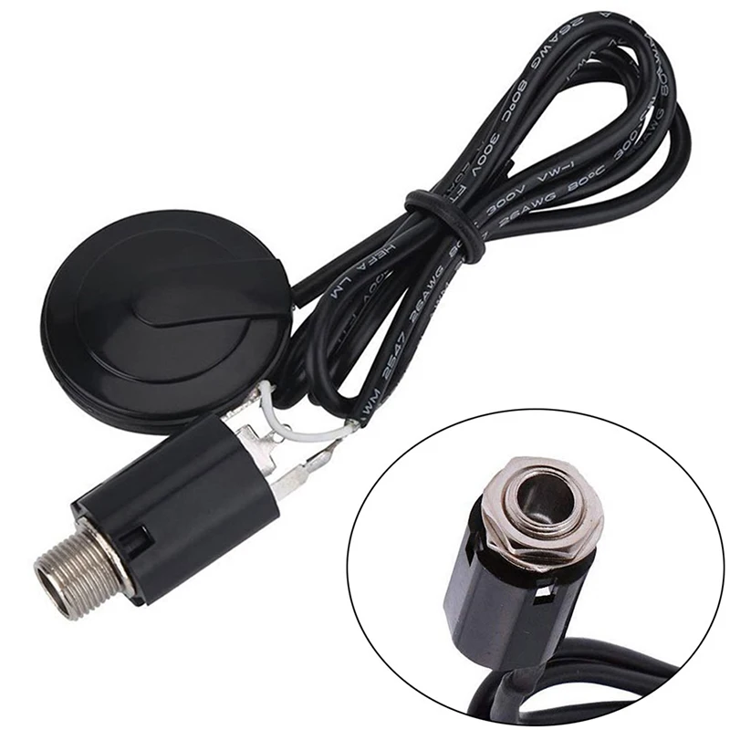 

1 Piece Piezo Pickup Transducer With 6.35mm Jack For Acoustic Guitar Ukulele Mandolin Banjo Parts
