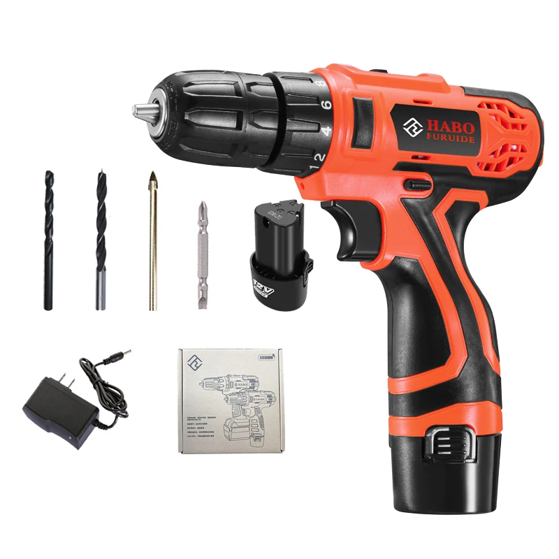 2 батареи ручная дрель аккумуляторная электрическая ударная мощность дрели
