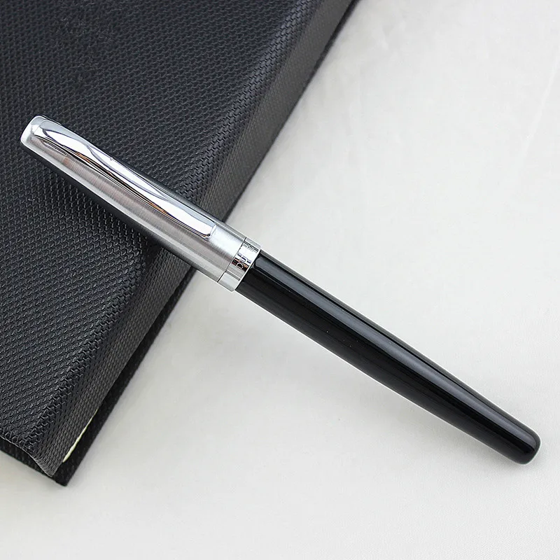 Ручка перьевая матовая черная и золотая 209 мм с наконечником 0 5 мм|fountain pen|quality fountain