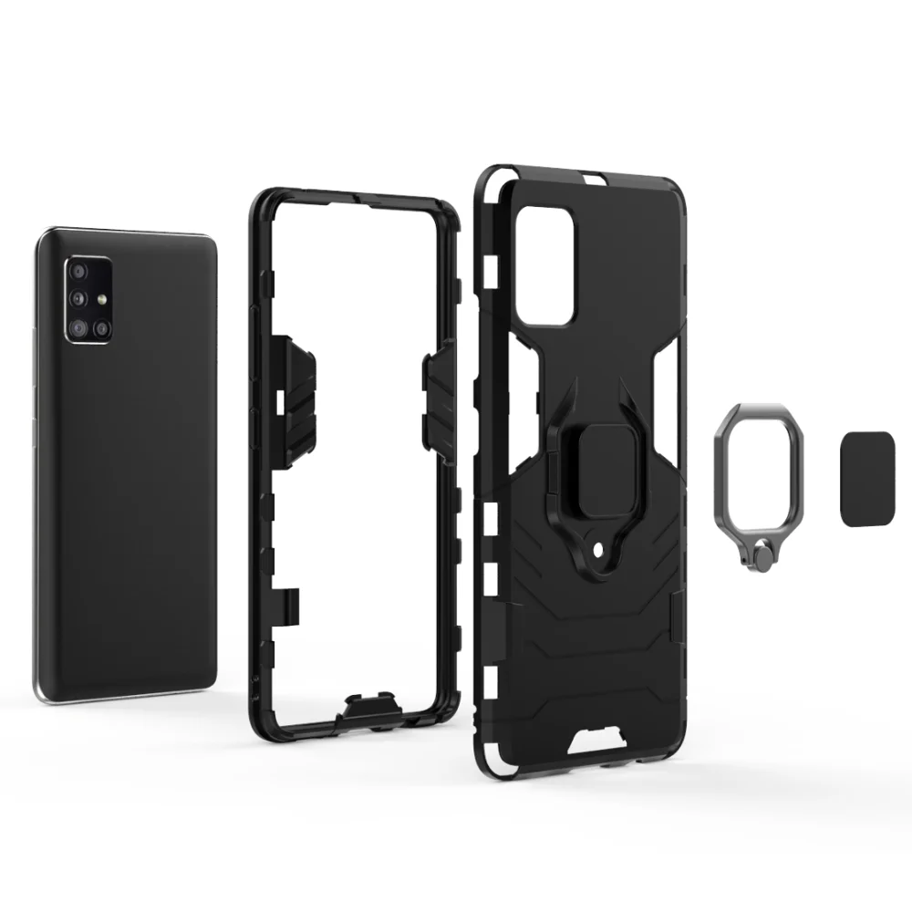 Роскошный бронированный противоударный чехол для Samsung Galaxy A01 A11 A31 A41 A51 A71 A91 Note 20 Plus