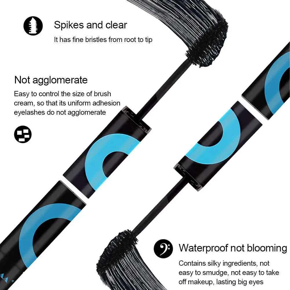 Новинка Водостойкая тушь для ресниц густая длинная не размазывает антипригарное
