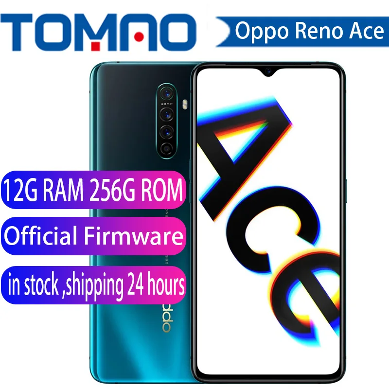 Мобильный телефон Oppo Reno Ace 4G LTE Snapdragon 855 Plus Android 9,0 6," AMOLED 12 Гб ram 128 ГБ rom 64 Вт Super VOOC