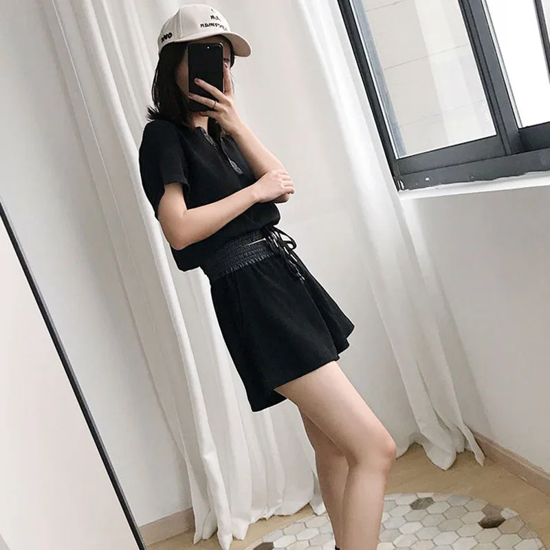 

2021 Summer New Two Piece Set Women Thin Vacation Casual Fashion Plus Size Short-sleeved T-shirt Shorts Sweatsuit Dropshipping