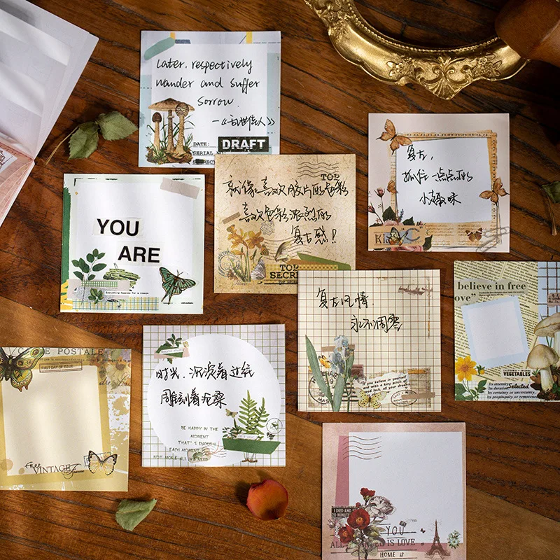 1 компл./Лот блокноты для записей Стикеры Новые Ретро наклейки офисные и школьные