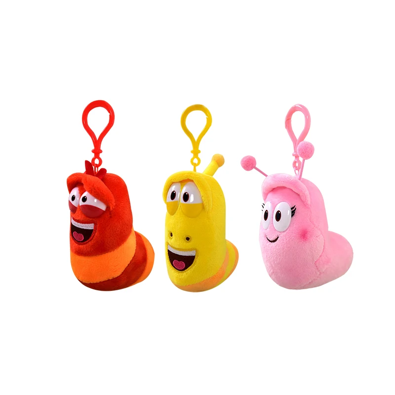 Мини Мультяшные насекомое плюшевая игрушка брелок Larvas красный желтый розовый