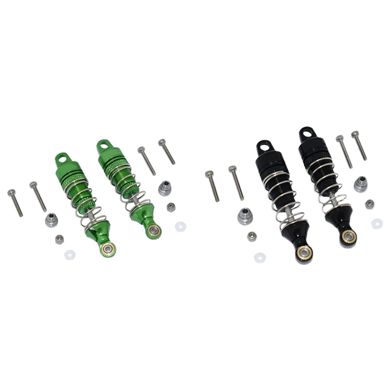 

2 Set Metal Front Shock Absorbers Damper For LOSI 1/18 Mini-T 2.0 2WD Stadium Truck RC Car Upgrades Parts,Green & Black