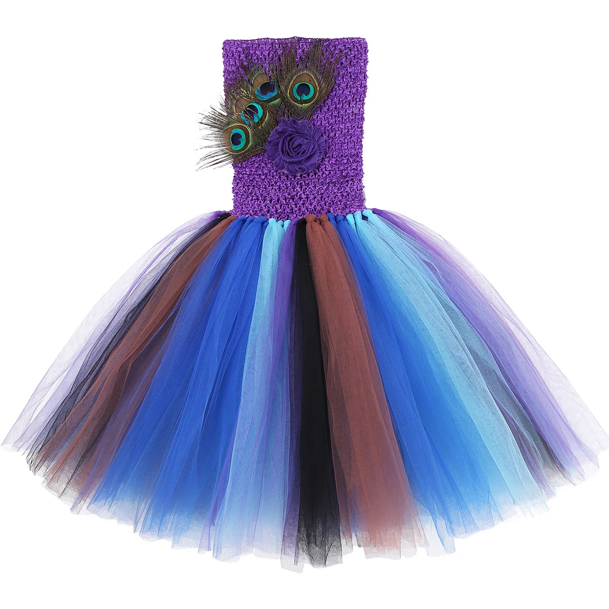 Детское разноцветное платье с пачкой из сетки для девочек костюм принцессы на