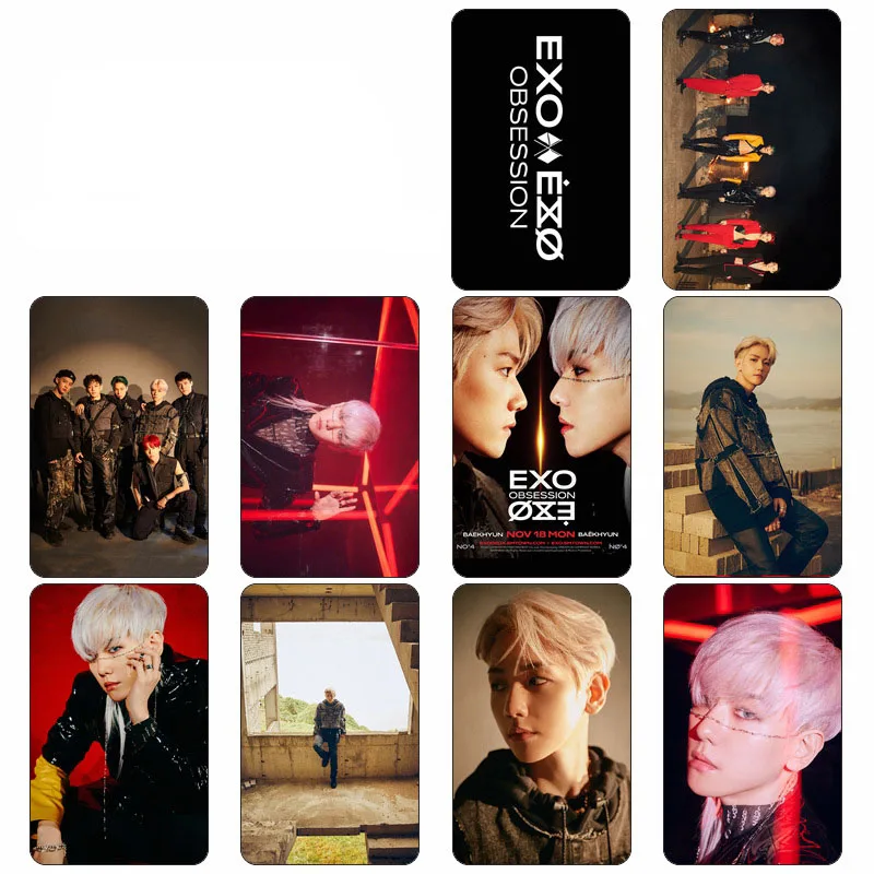 

KPOP EXO New Album Obession LOMO Card Photocard Sticker XIUMIN BAEKHYUN LAY CHEN CHANYEOL D.O. KAI SEHUN FH12