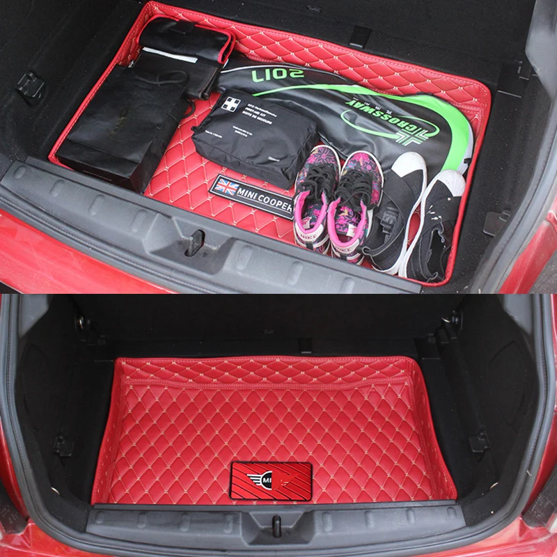 Автомобильный коврик для багажника отделка заднего отделения ящик хранения MINI