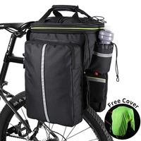 3 in 1 waterproof bike trunk bag mtb road bicycle bag large capacity travel luggage carrier tail saddle seat panniers rear rack
