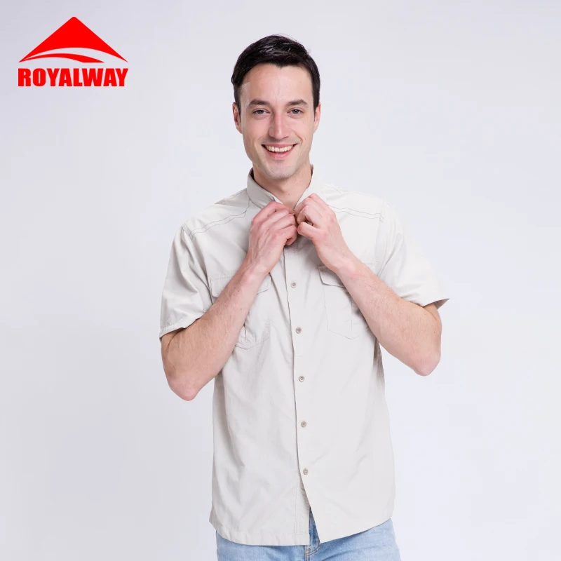 Рубашка ROYALWAY Мужская быстросохнущая Спортивная блуза в стиле милитари для