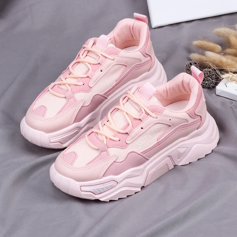 

Platform Women Sneakers Vulcanized Shoes White Sneakers Women Trainers Ladies Casual Shoes Breathable Lace Up Zapatos Mujer 2021