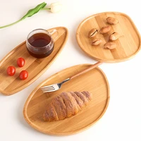 oval wooden cake bread plate restaurant cutlery steak sushi plate coffee table decoration fruit tea cup storage tray home decor