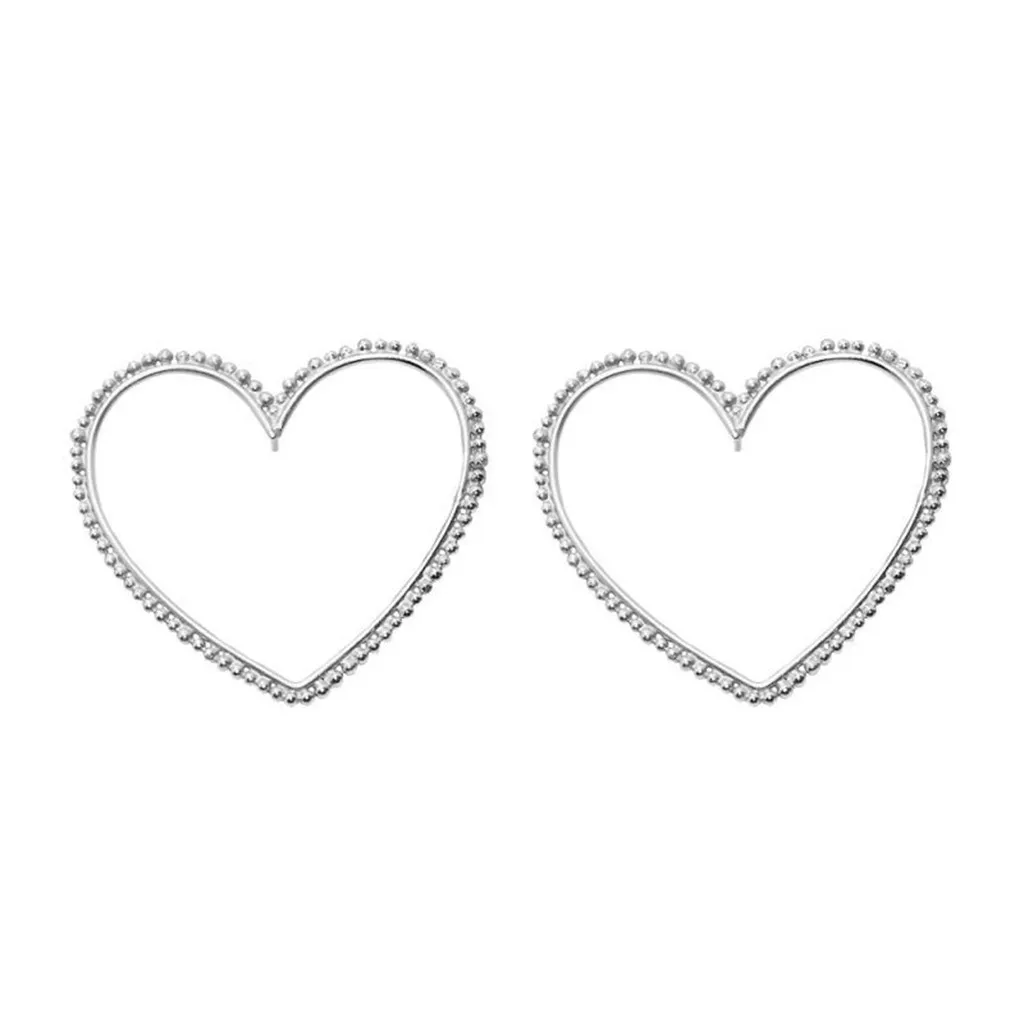 Модные Преувеличенные металлические большие серьги любовь женские ювелирные