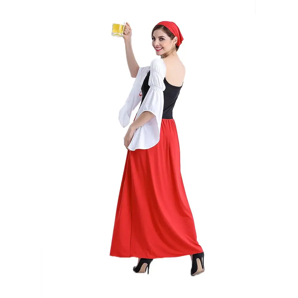Женское длинное платье горничной на Октоберфест костюм для Фестиваля Пива