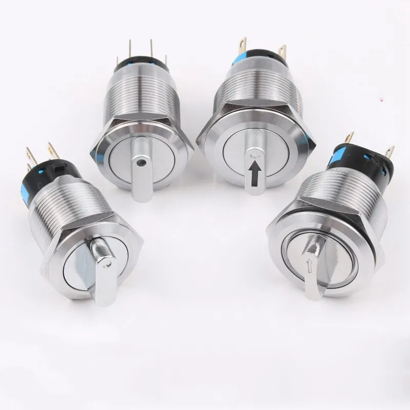 19 мм металлическая ручка переключателя с светодиодный светильник