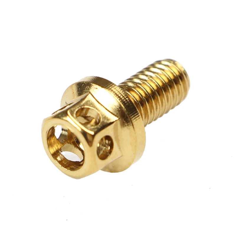 M6/M8 позолоченный шестигранный полый винт с фланцевой головкой из нержавеющей