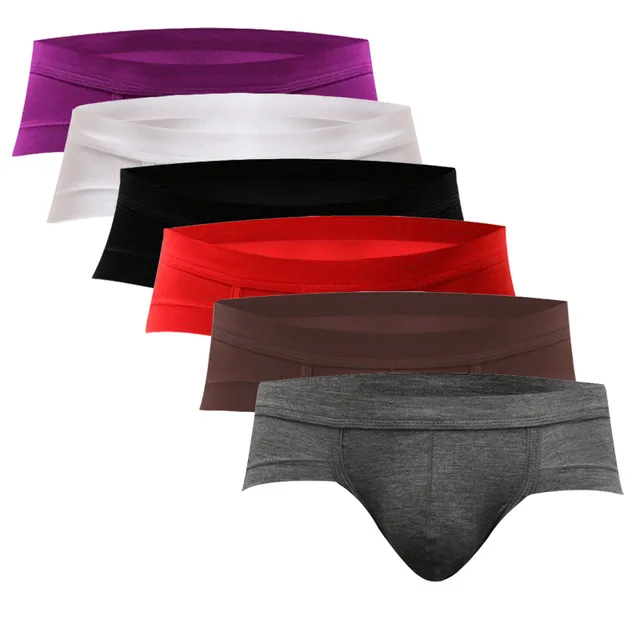 

Modal Men's Panties Briefs Underwear Slip Homme Soft Men Underpants Sexy Gay Breathable Brief Underpants Mens Shorts 6Pcs/Lot
