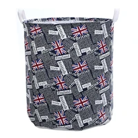 large size linen cotton dirty clothes laundry basket the british flag home kids toys storage organization basket union jack