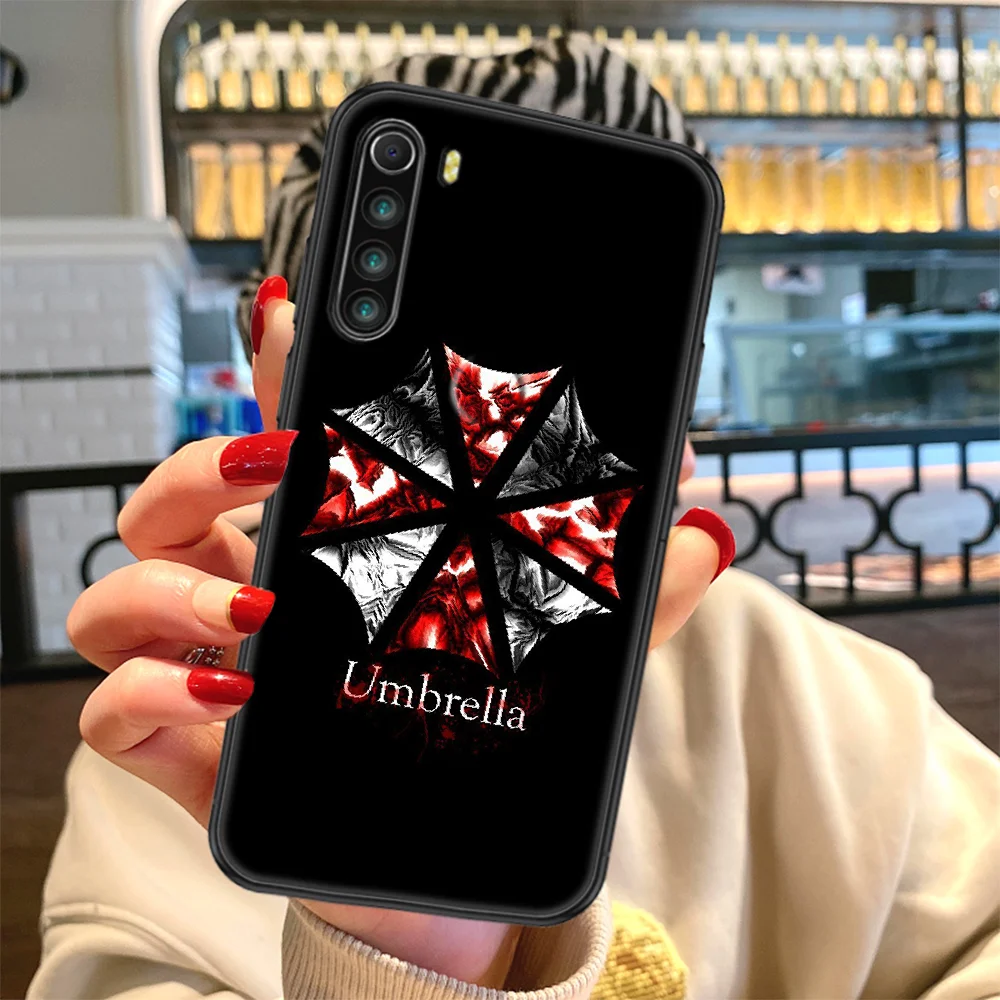 

Umbrella Resident Corporation Evil Phone case For Xiaomi Redmi Note 7 7A 8 8T 9 9A 9S 10 K30 Pro Ultra black luxury coque